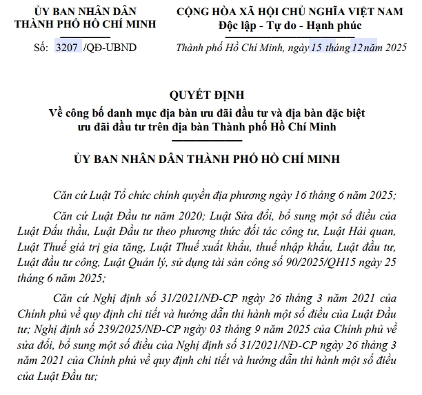 Sau sáp nhập 2025, TP.HCM xác định 18 khu vực ưu đãi đầu tư trọng điểm về thuế, đất đai- Ảnh 2.