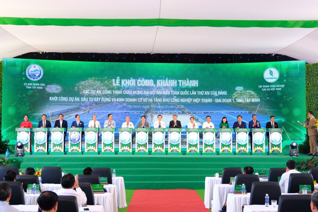 Tây Ninh khởi công khu công nghiệp gần 500ha, tổng vốn đầu tư 2.350 tỷ đồng- Ảnh 1.