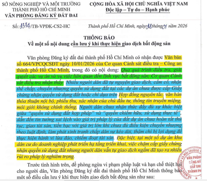 Cảnh báo nóng từ Văn phòng đăng ký đất đai cho người mua bán nhà đất- Ảnh 1. Cảnh báo nóng từ Văn phòng đăng ký đất đai cho người mua bán nhà đất- Ảnh 1.