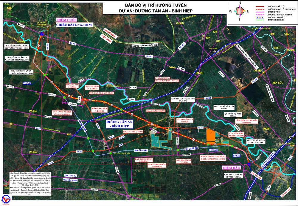 Tây Ninh làm tuyến đường mới dài hơn 62km song hành Quốc lộ 62- Ảnh 1.