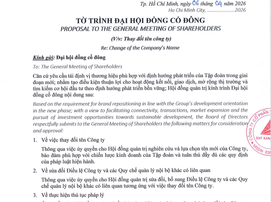 Vì sao Tập đoàn Đất Xanh muốn đổi tên?- Ảnh 1. Vì sao Tập đoàn Đất Xanh muốn đổi tên?- Ảnh 1.