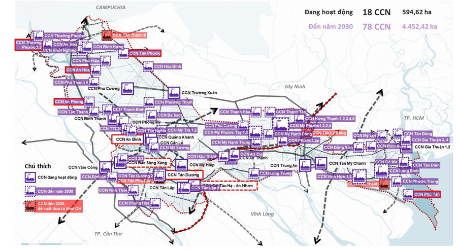 Chi tiết quy hoạch 78 cụm công nghiệp Đồng Tháp 2030- Ảnh 1.