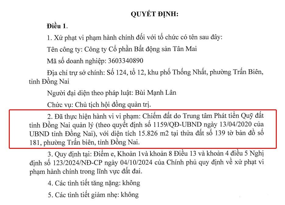 Một công ty bất động sản ở Đồng Nai bị buộc nộp lại hơn 22 tỷ đồng- Ảnh 2.