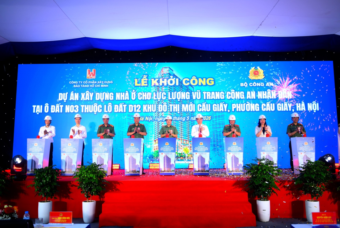 Hà Nội khởi công dự án nhà ở dành cho lực lượng vũ trang CAND- Ảnh 1. Hà Nội khởi công dự án nhà ở dành cho lực lượng vũ trang CAND- Ảnh 1.