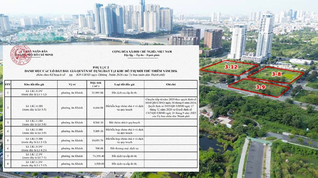 Chi tiết danh sách 50 lô đất sắp đấu giá tại TP.HCM