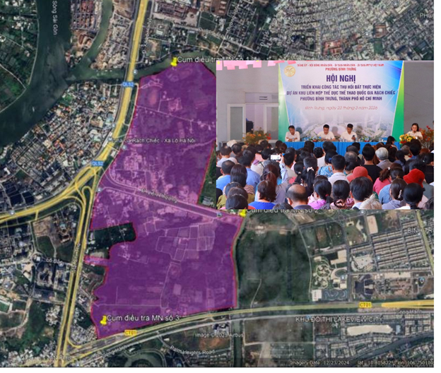 7 BƯỚC THU HỒI ĐẤT Dự án Khu Liên hợp thể dục thể thao quốc gia Rạch Chiếc