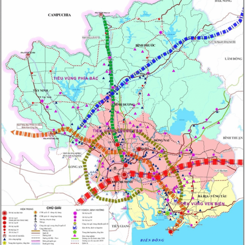 6 hành lang kinh tế vùng TP.HCM, Đồng Nai, Tây Ninh nằm ở đâu?