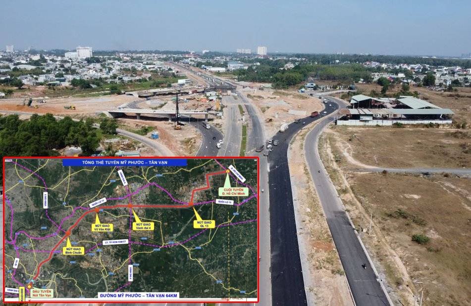 Giải phóng mặt bằng đường Mỹ Phước – Tân Vạn đến hết năm 2026